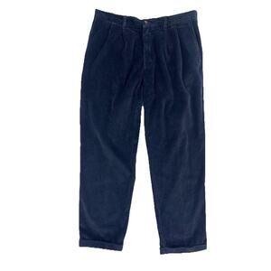 Vintage 90s DOCKERS Trousers Mens W36 L30 Corduroy Jumbo Cord Pleated Cuffed